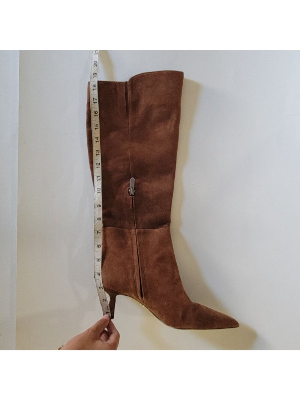 NEW Sam Edelman Taylin Knee High Boots Kitten Heel Minimalist Suede Womens 8 - Picture 4 of 9